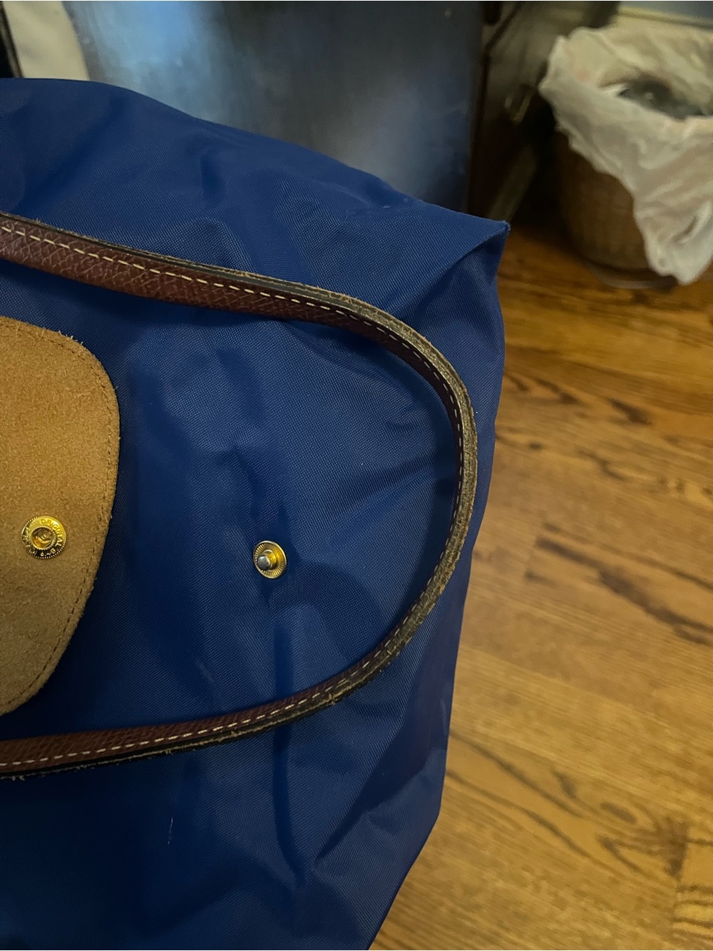 Longchamp Le Pliage Original Shoulder Tote Bag in Blue - Picture 8 of 11